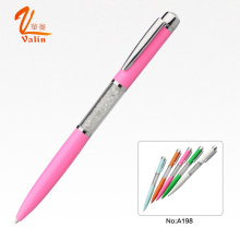 Прекрасный розовый цвет с алмазной металлической ручкой для свадебного подарка
